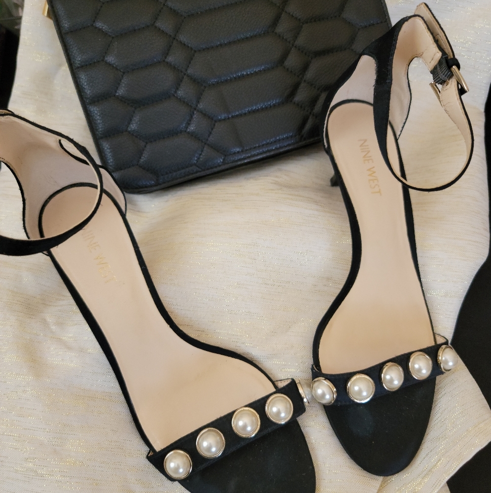 Bundle Nine West Small Pearl Black Pearl Pumps Aimee Clutch Bag